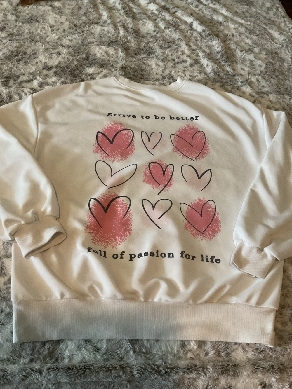 Women’s SHEIN White Crewneck Sweatshirt - Minimal Pullover - Picture 2 of 7
